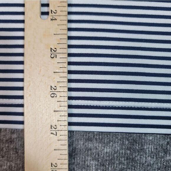 J. Crew Performance Golf Polo Shirt Mens Size L White Black Striped Short Sleeve - Picture 8 of 10